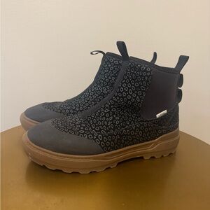 VANS Colfax Boot Black Brown Animal Print Cheetah Women's Size 7.5 All Weather